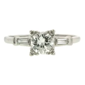 Vintage Engagement Ring, RBC 0.60ct