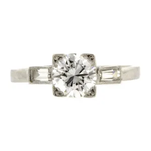 Vintage Engagement Ring, RBC 0.96ct