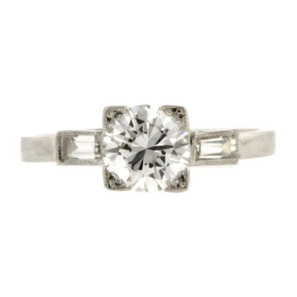Vintage Engagement Ring, RBC 0.96ct