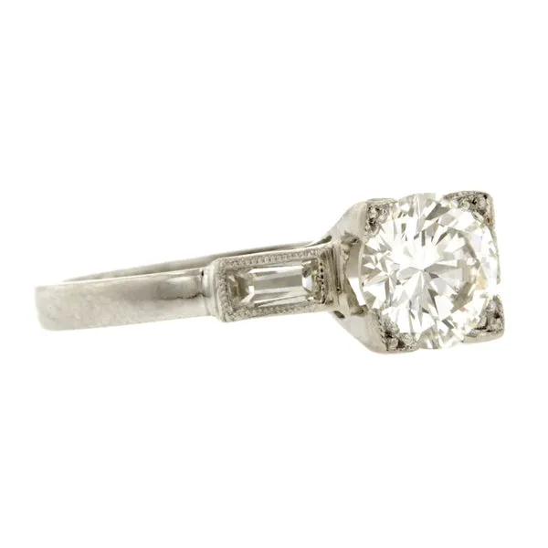 Vintage Engagement Ring, RBC 0.96ct