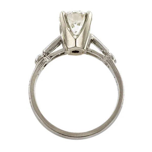Vintage Engagement Ring, RBC 1.01ct