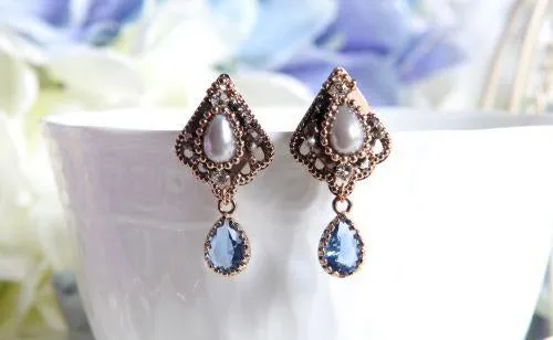Vintage lure pearl and crystal drops