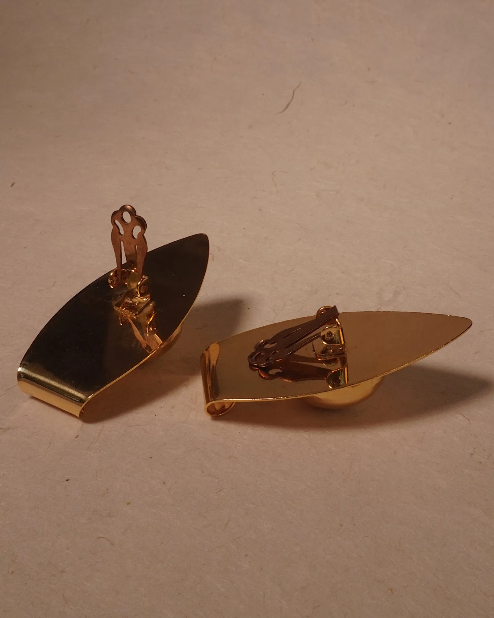 Vintage Modernist Gold Statement Earrings