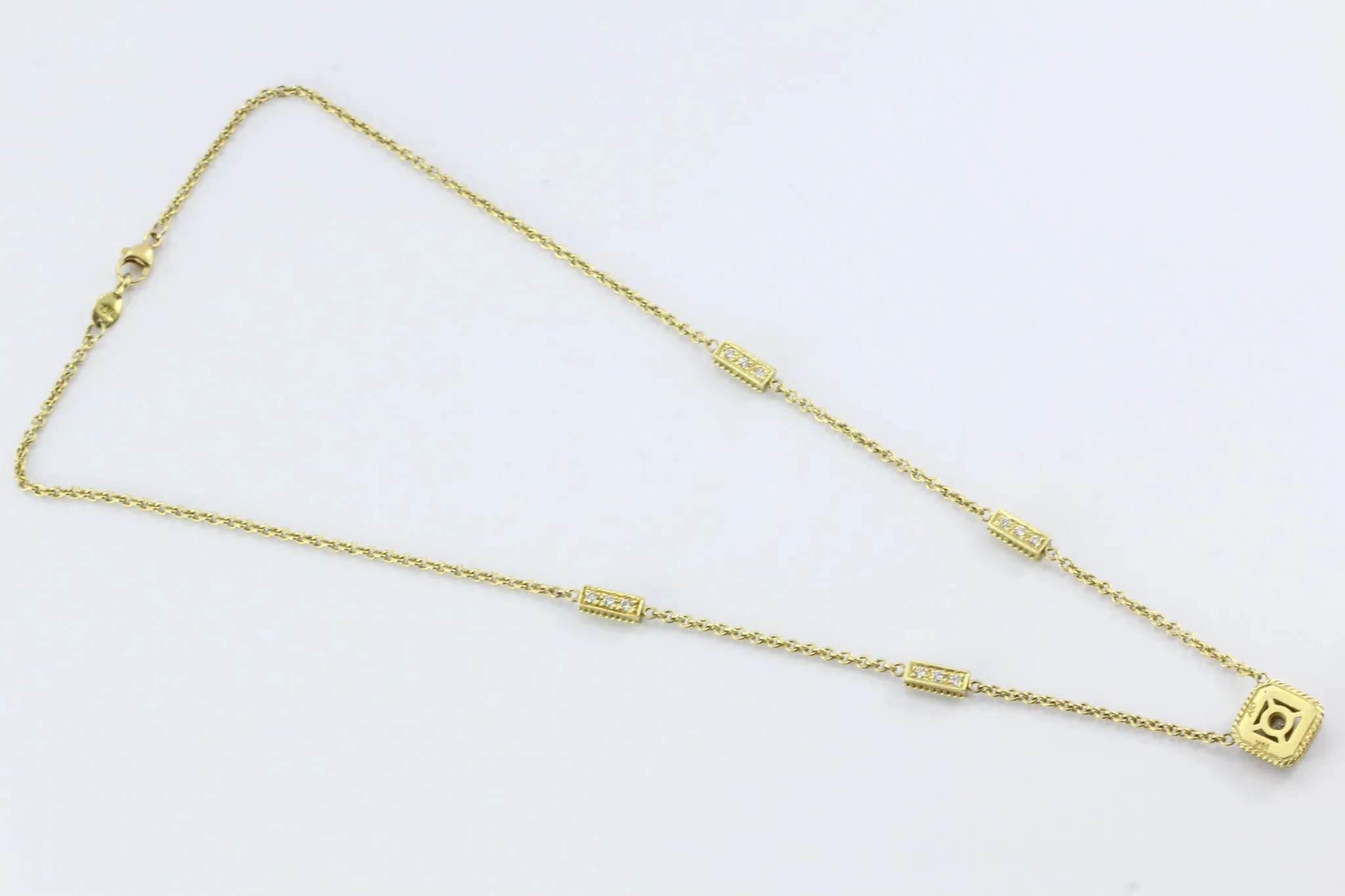 Vintage Penny Preville 18K Gold & 3/4 Carat Diamond Necklace