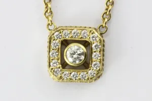 Vintage Penny Preville 18K Gold & 3/4 Carat Diamond Necklace