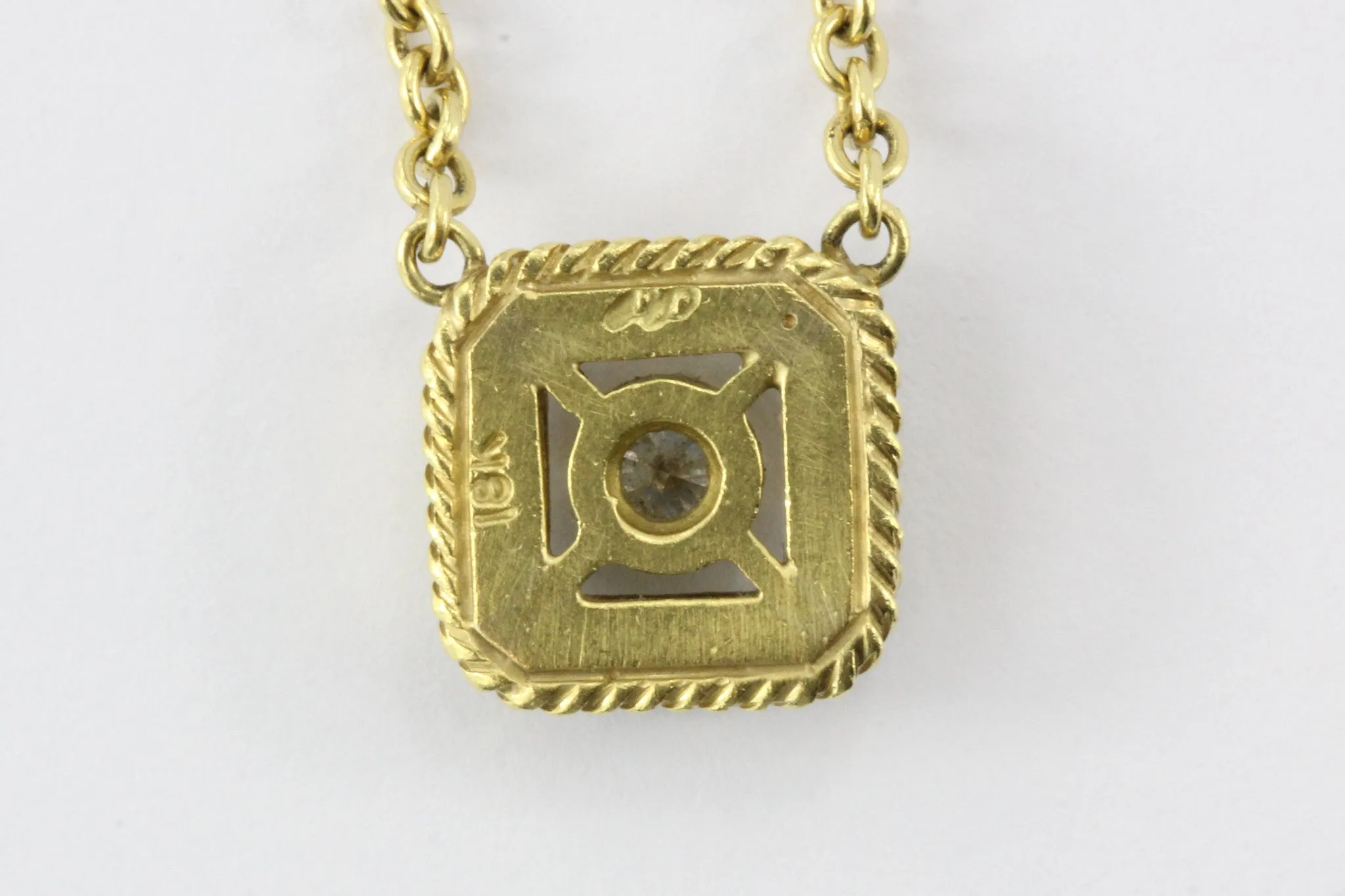 Vintage Penny Preville 18K Gold & 3/4 Carat Diamond Necklace