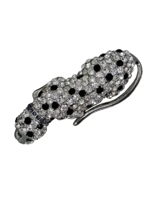 Vintage Sparkling Leopard Rhinestone Brooch - New!