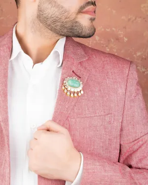 Vishal Polki And Diamond Brooch