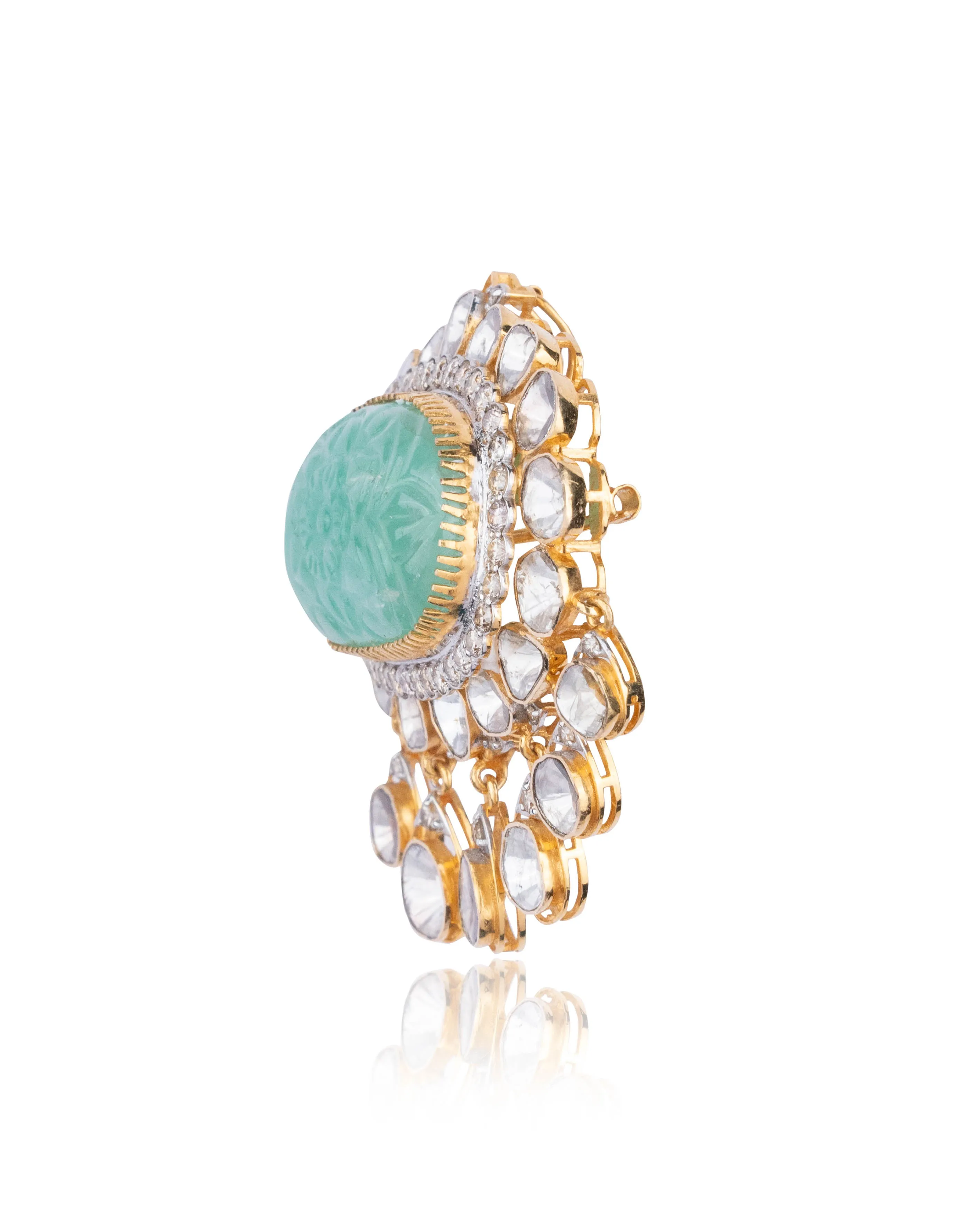 Vishal Polki And Diamond Brooch