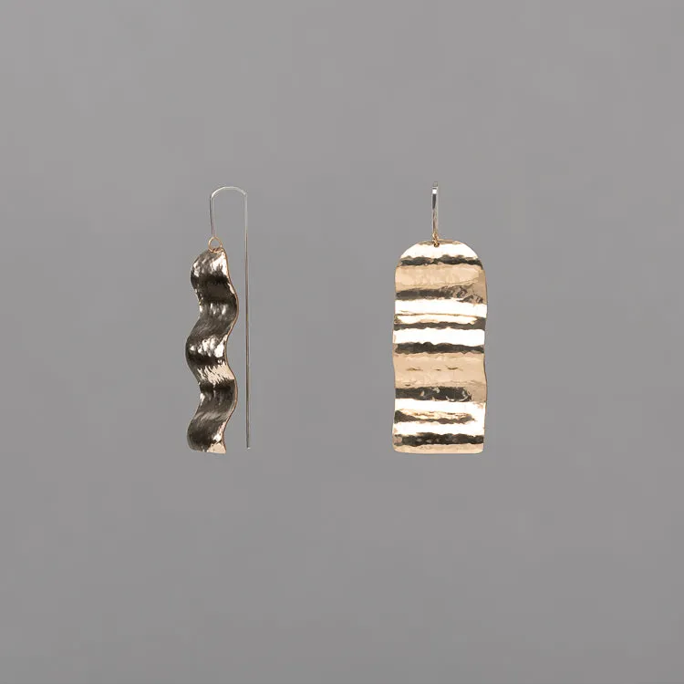 WAVE ARCH TWO TONE EARRING