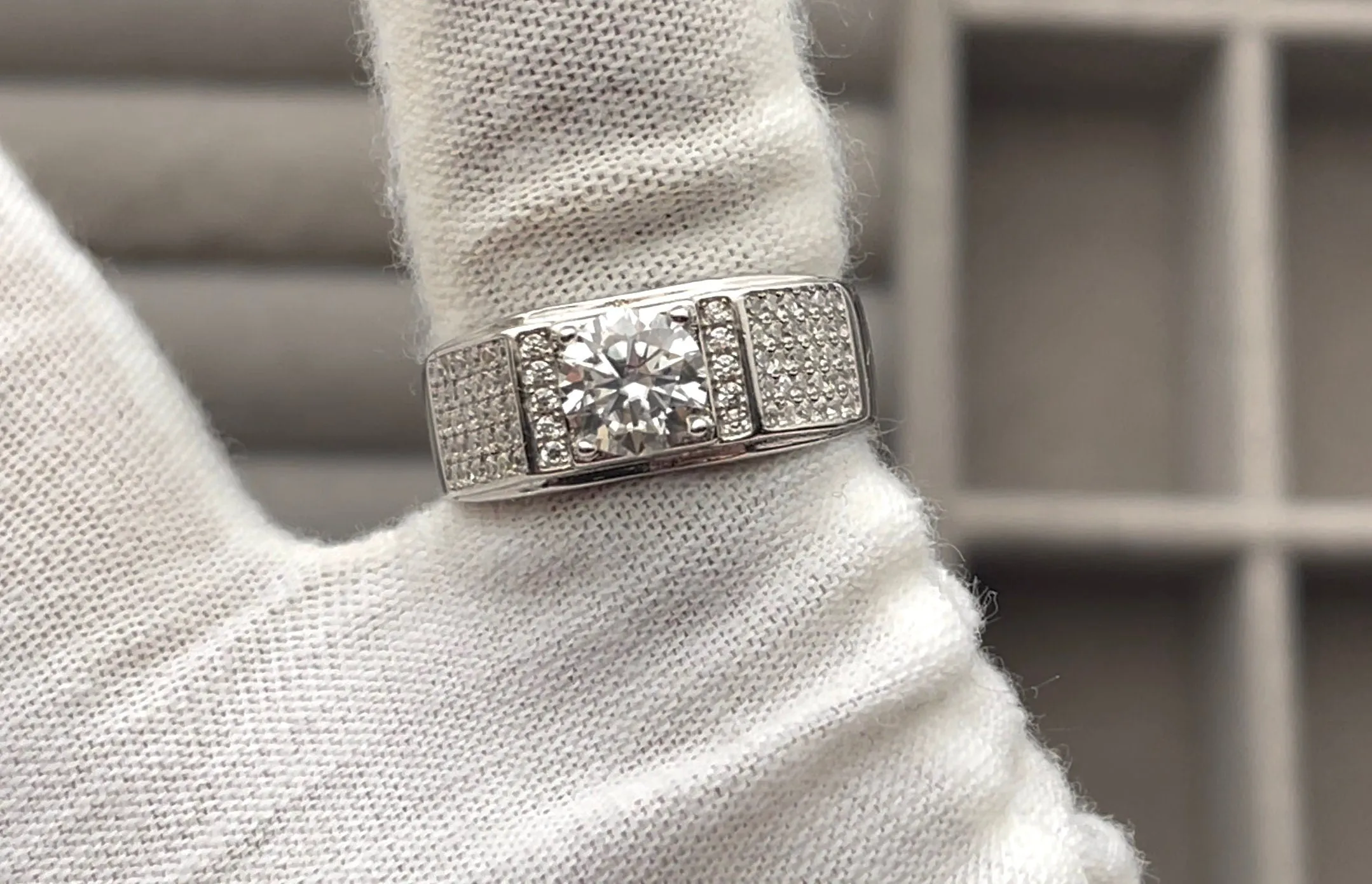 Wedding Ring | 1.0 Carat Ring | Moissanite Ring | Mens Wedding Ring | Mens Ring | Mens Diamond Ring | Mens Wedding Band | Mens Moissanite