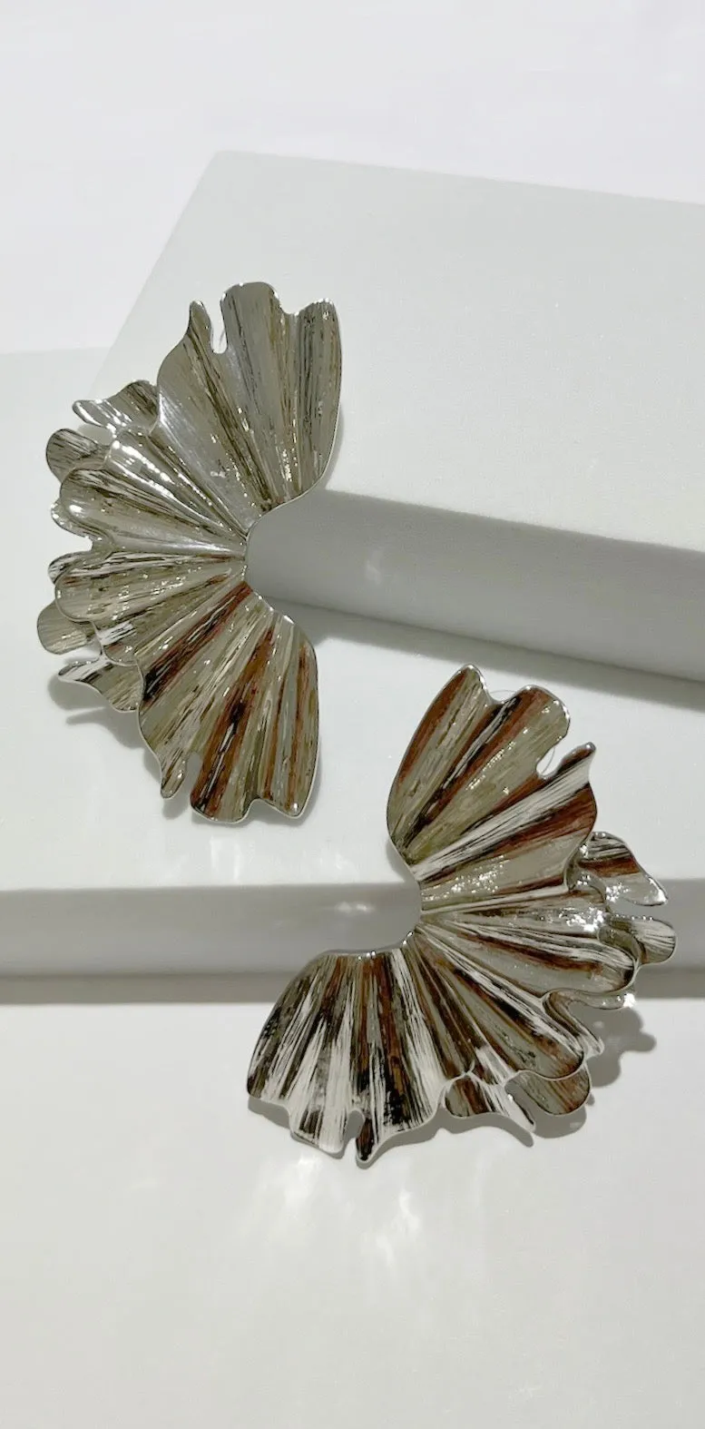 What a Statement Piece Silver Earrings