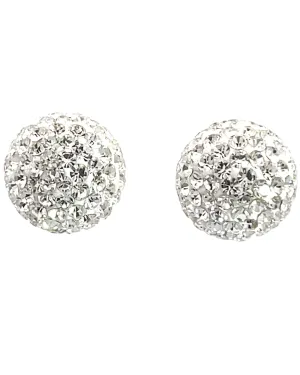 White Crystal Stud Earring