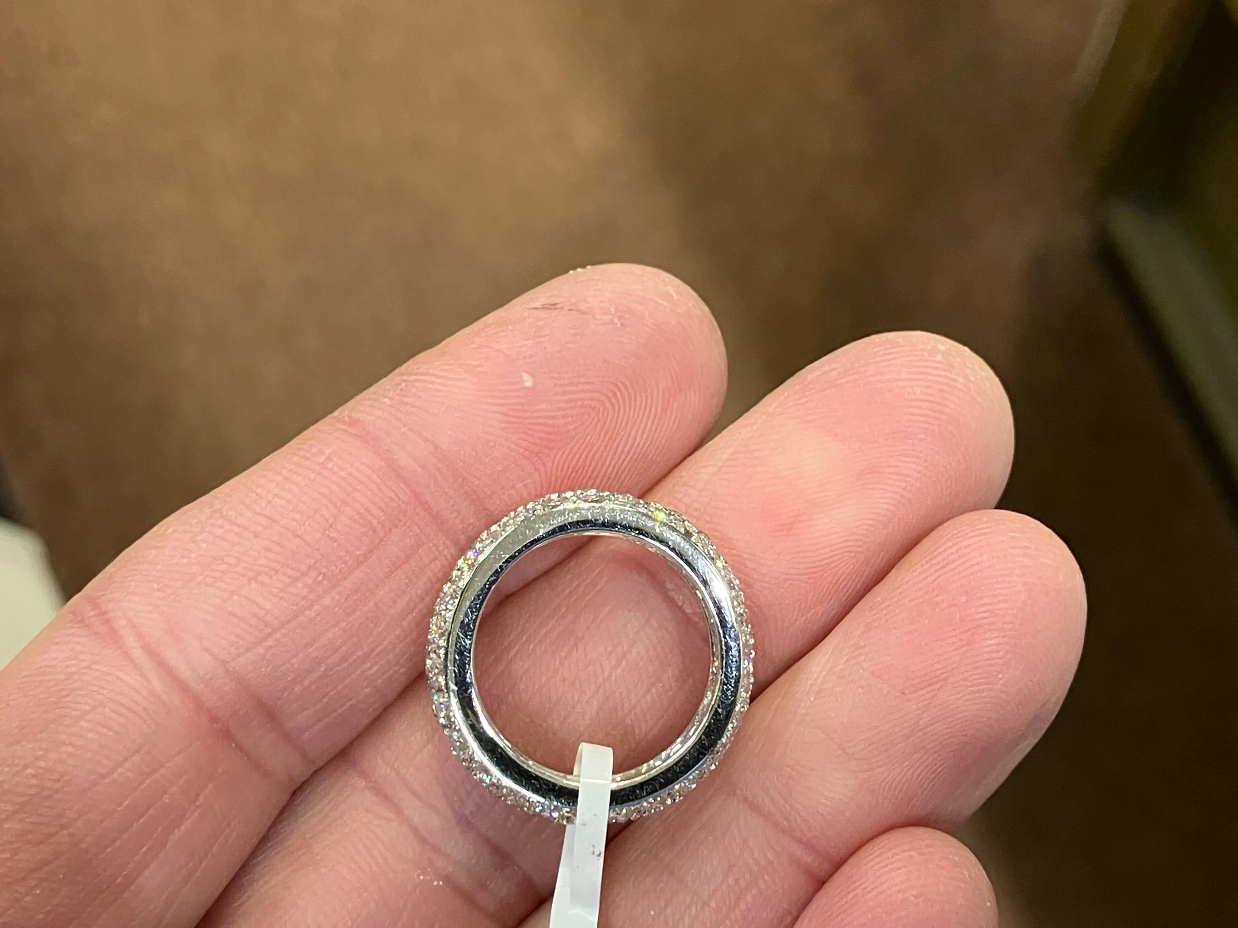 White Gold Natural Diamond Eternity Ring
