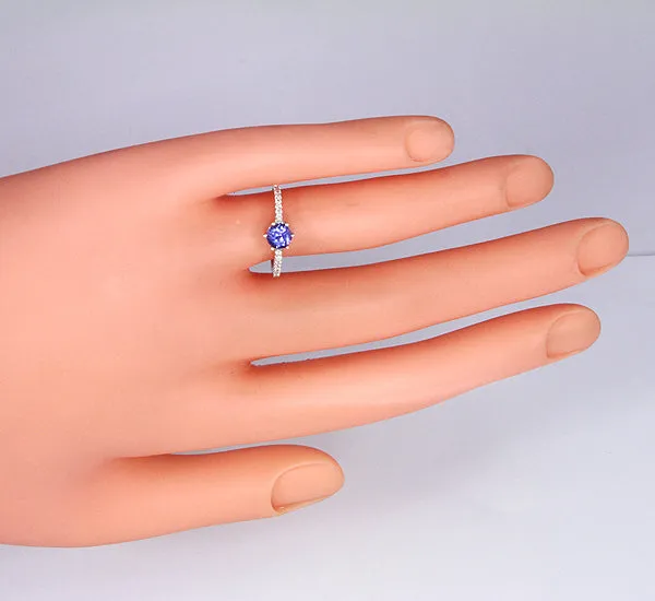 White Gold Tanzanite Ring .48 Carat