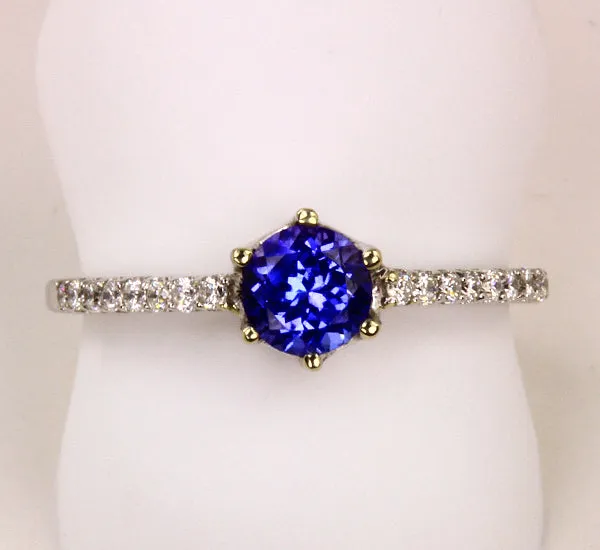 White Gold Tanzanite Ring .48 Carat