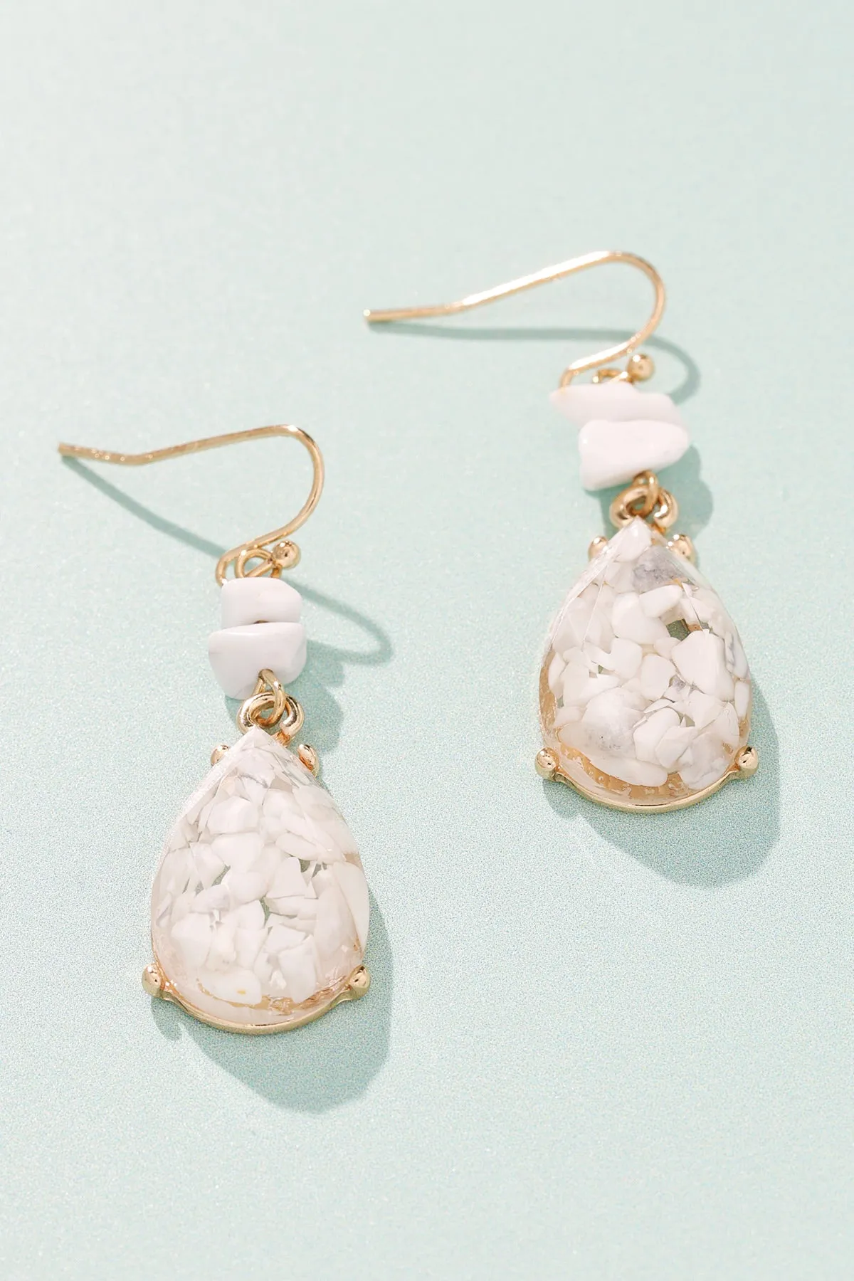 Winter Frost Teardrop Earrings