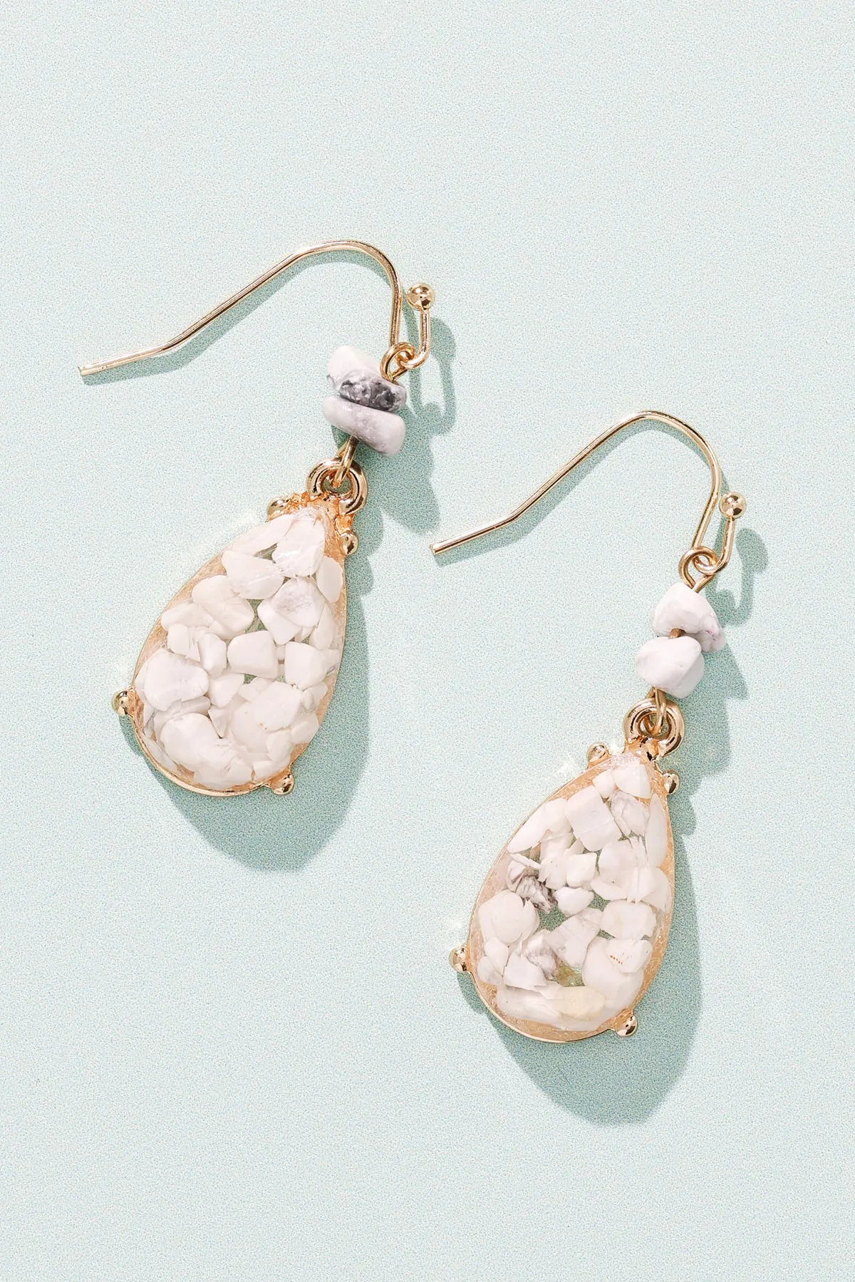 Winter Frost Teardrop Earrings