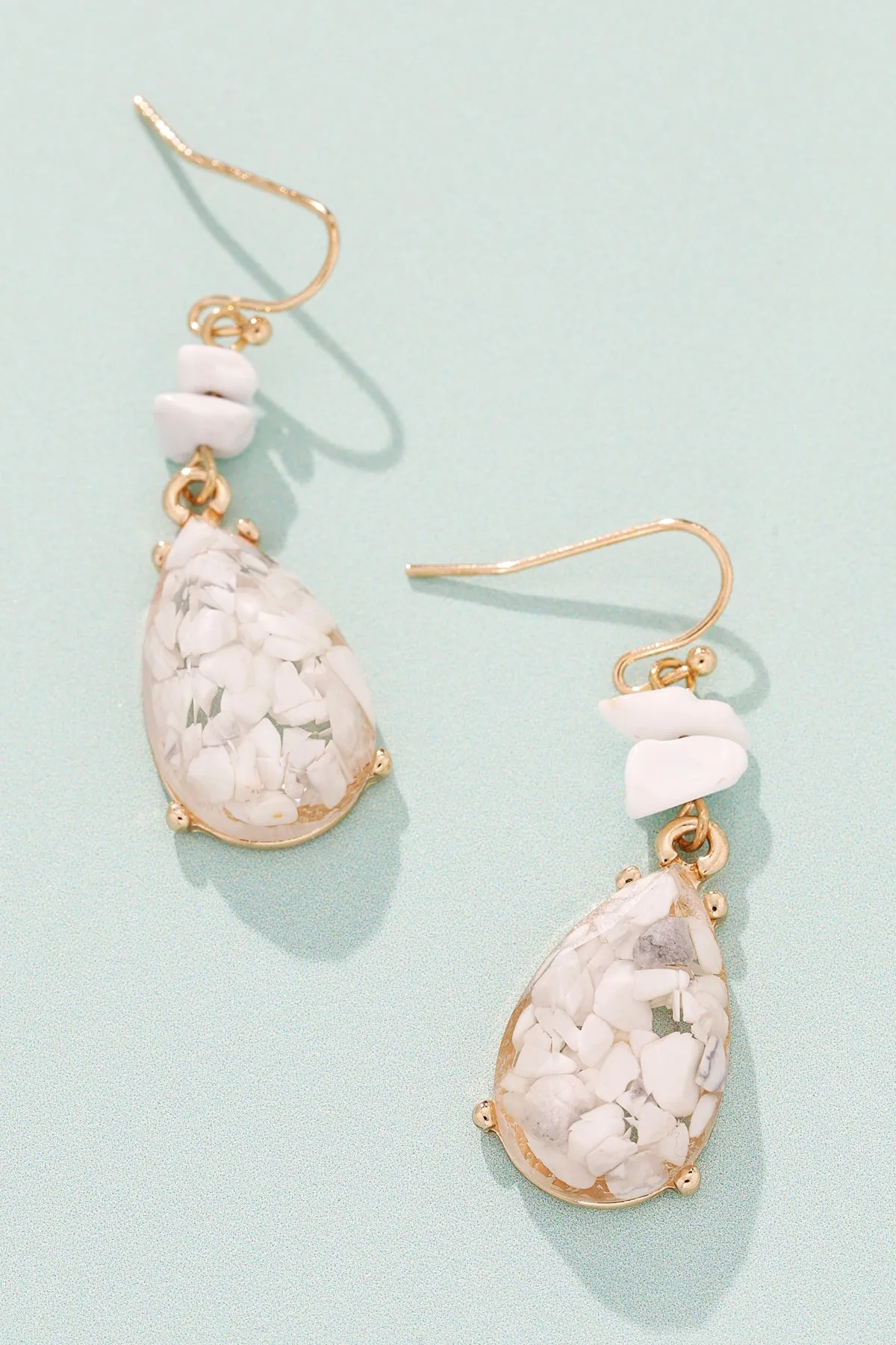 Winter Frost Teardrop Earrings