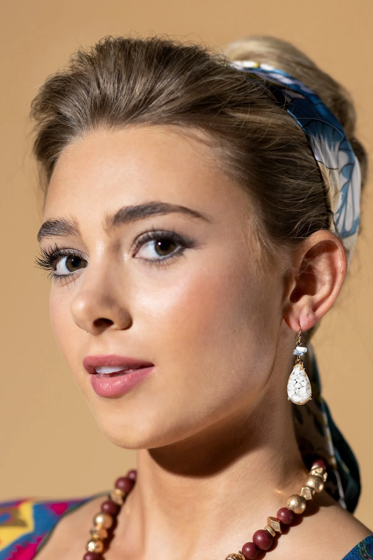 Winter Frost Teardrop Earrings