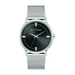 Wittnauer with 41MM Black Round Dial Stainless Steel Watch Band. WN3101