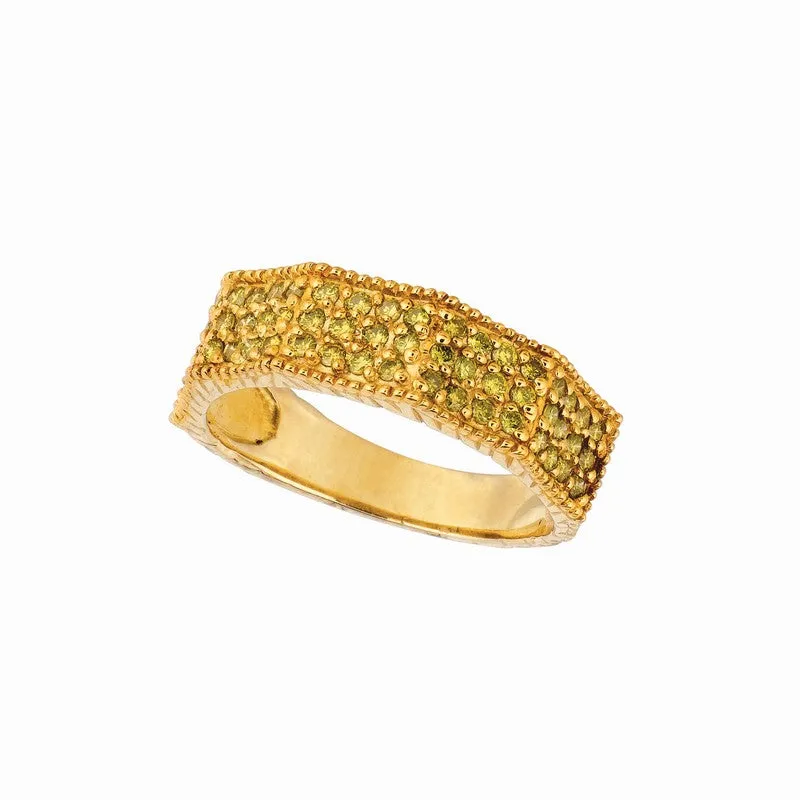 YELLOW DIAMOND RING 14K GOLD (0.6 CTW)