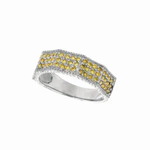 YELLOW DIAMOND RING 14K GOLD (0.6 CTW)